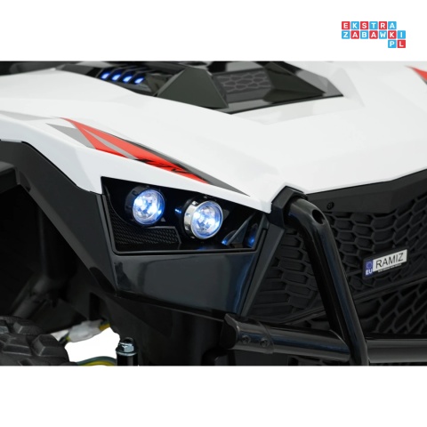 [SX2928] Buggy RTR Monster Speed na akumulator 4x4 690W 24V/14Ah ekoskóra Bluetooth - biały