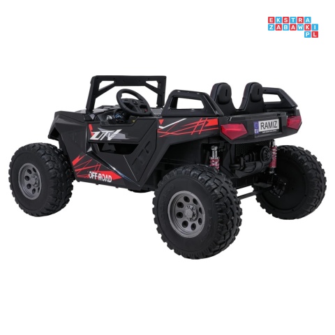 [SX2928] Buggy RTR Monster Speed na akumulator 4x4 690W 24V/14Ah ekoskóra Bluetooth - czarny