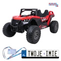 [SX2928] Buggy RTR Monster Speed na akumulator 4x4 690W 24V/14Ah ekoskóra Bluetooth - czerwony