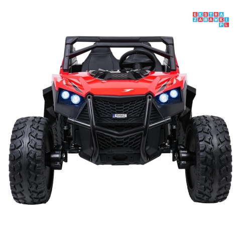 [SX2928] Buggy RTR Monster Speed na akumulator 4x4 690W 24V/14Ah ekoskóra Bluetooth - czerwony