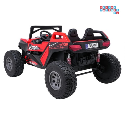 [SX2928] Buggy RTR Monster Speed na akumulator 4x4 690W 24V/14Ah ekoskóra Bluetooth - czerwony