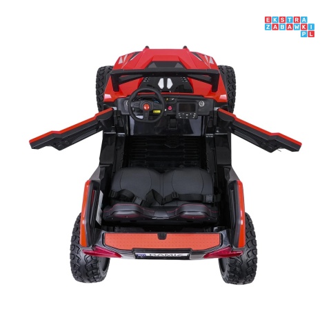 [SX2928] Buggy RTR Monster Speed na akumulator 4x4 690W 24V/14Ah ekoskóra Bluetooth - czerwony