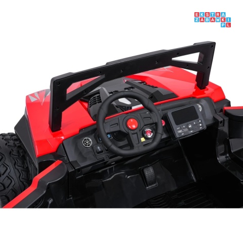 [SX2928] Buggy RTR Monster Speed na akumulator 4x4 690W 24V/14Ah ekoskóra Bluetooth - czerwony