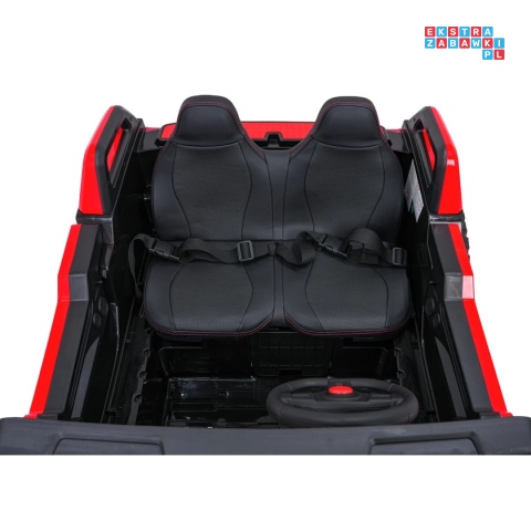 [SX2928] Buggy RTR Monster Speed na akumulator 4x4 690W 24V/14Ah ekoskóra Bluetooth - czerwony
