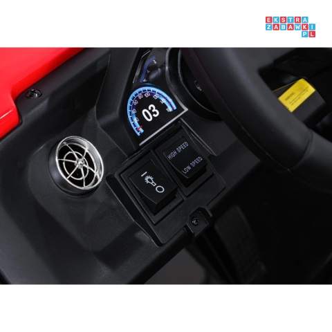 [SX2928] Buggy RTR Monster Speed na akumulator 4x4 690W 24V/14Ah ekoskóra Bluetooth - czerwony