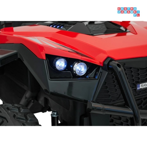 [SX2928] Buggy RTR Monster Speed na akumulator 4x4 690W 24V/14Ah ekoskóra Bluetooth - czerwony