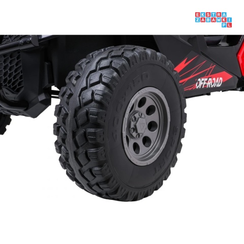 [SX2928] Buggy RTR Monster Speed na akumulator 4x4 690W 24V/14Ah ekoskóra Bluetooth - czerwony