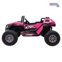[SX2928] Buggy RTR Monster Speed na akumulator 4x4 690W 24V/14Ah ekoskóra Bluetooth - różowy