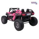 [SX2928] Buggy RTR Monster Speed na akumulator 4x4 690W 24V/14Ah ekoskóra Bluetooth - różowy