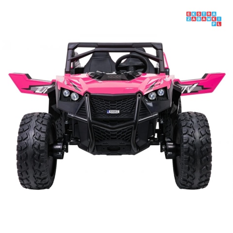[SX2928] Buggy RTR Monster Speed na akumulator 4x4 690W 24V/14Ah ekoskóra Bluetooth - różowy