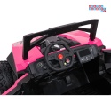 [SX2928] Buggy RTR Monster Speed na akumulator 4x4 690W 24V/14Ah ekoskóra Bluetooth - różowy
