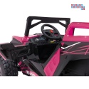 [SX2928] Buggy RTR Monster Speed na akumulator 4x4 690W 24V/14Ah ekoskóra Bluetooth - różowy