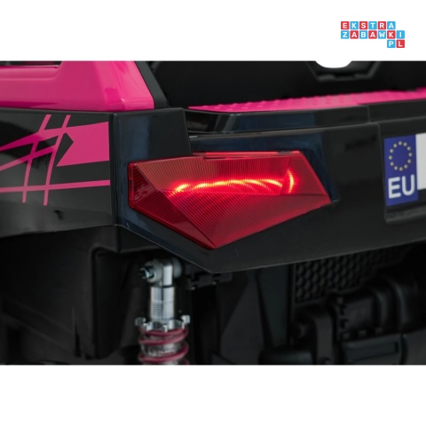 [SX2928] Buggy RTR Monster Speed na akumulator 4x4 690W 24V/14Ah ekoskóra Bluetooth - różowy