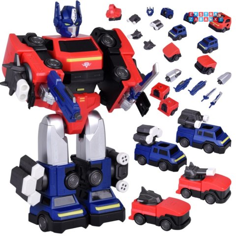 [ZA6009 CZ] Zabawka robot magnetyczny Transformer 2w1 duża figurka akcesoria
