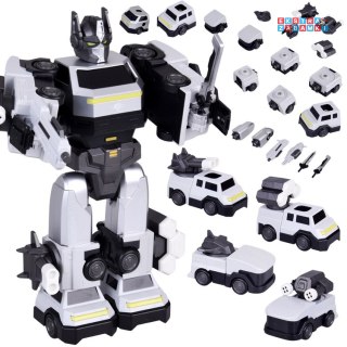 [ZA6009 SR] Zabawka robot magnetyczny Transformer 2w1 duża figurka akcesoria