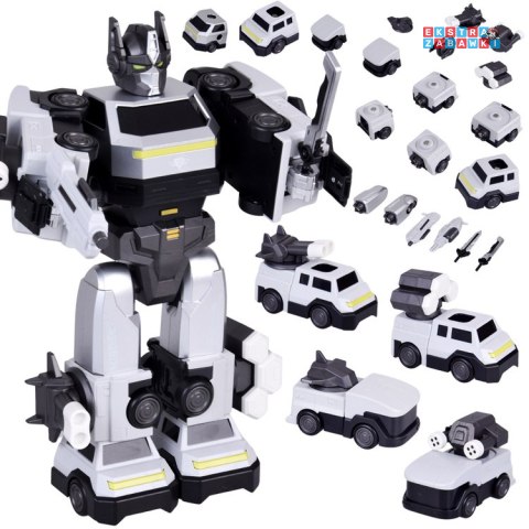 [ZA6009 SR] Zabawka robot magnetyczny Transformer 2w1 duża figurka akcesoria