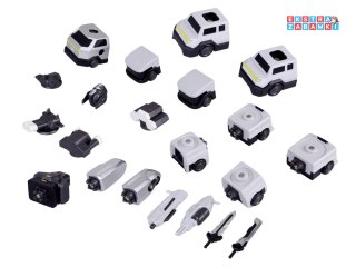 [ZA6009 SR] Zabawka robot magnetyczny Transformer 2w1 duża figurka akcesoria