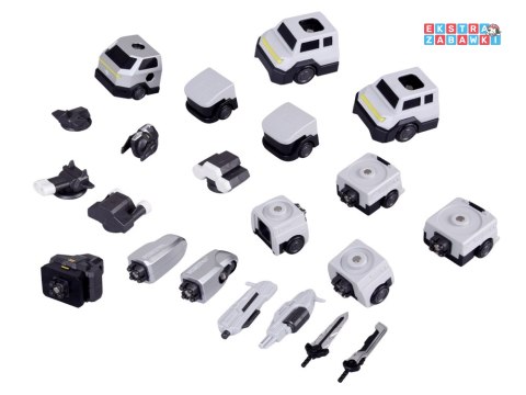 [ZA6009 SR] Zabawka robot magnetyczny Transformer 2w1 duża figurka akcesoria