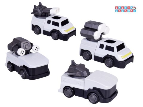 [ZA6009 SR] Zabawka robot magnetyczny Transformer 2w1 duża figurka akcesoria