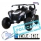 [A032] Buggy ATV Racing dwuosobowy na akumulator 4x200 24V/7Ah pilot MP3 LED - biały