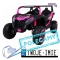 [A032] Buggy ATV Racing dwuosobowy na akumulator 4x200 24V/7Ah pilot MP3 LED - różowy