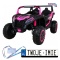 [A032] Buggy ATV Racing dwuosobowy na akumulator 4x200 24V/7Ah pilot MP3 LED - różowy