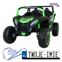 [A032] Buggy ATV Racing dwuosobowy na akumulator 4x200 24V/7Ah pilot MP3 LED - zielony
