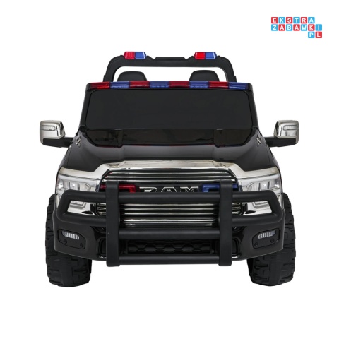 [JJ2599P] Auto policyjne RAM 3500 na akumulator 2x200W 24V/7Ah EVA ekoskóra - czarny [S]