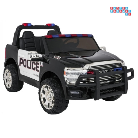 [JJ2599P] Auto policyjne RAM 3500 na akumulator 2x200W 24V/7Ah EVA ekoskóra - czarny [S]