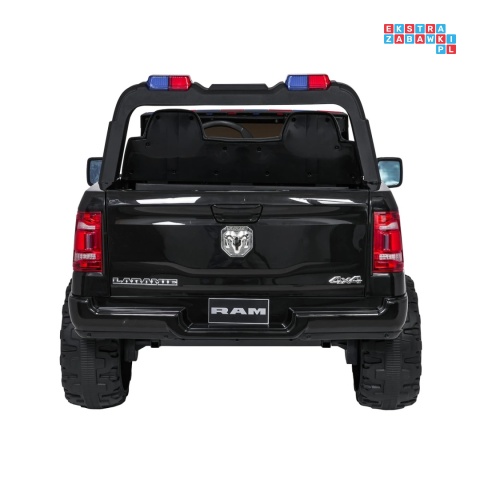 [JJ2599P] Auto policyjne RAM 3500 na akumulator 2x200W 24V/7Ah EVA ekoskóra - czarny [S]