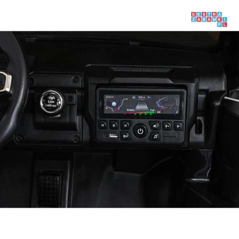 [JJ2599P] Auto policyjne RAM 3500 na akumulator 2x200W 24V/7Ah EVA ekoskóra - czarny [S]