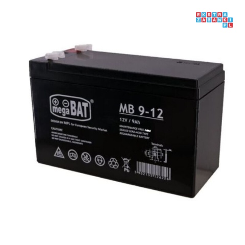 [4961] Akumulator żelowy AGM do auta na akumulator 12V/9Ah - wymiary 15 x 9 x 6.5 cm