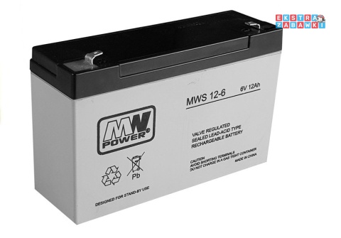 [408] Akumulator żelowy AGM do auta na akumulator 6V/12Ah - wymiary 15 x 10 x 5 cm