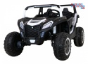 [A032] Buggy ATV Racing dwuosobowy na akumulator 4x200 24V/7Ah pilot MP3 LED - biały