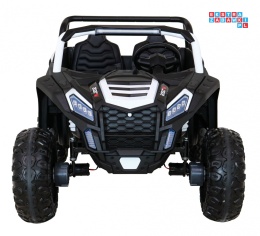 [A032] Buggy ATV Racing dwuosobowy na akumulator 4x200 24V/7Ah pilot MP3 LED - biały