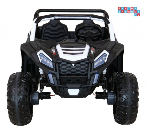 [A032] Buggy ATV Racing dwuosobowy na akumulator 4x200 24V/7Ah pilot MP3 LED - biały