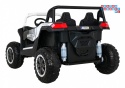 [A032] Buggy ATV Racing dwuosobowy na akumulator 4x200 24V/7Ah pilot MP3 LED - biały