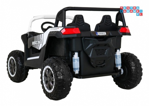 [A032] Buggy ATV Racing dwuosobowy na akumulator 4x200 24V/7Ah pilot MP3 LED - biały