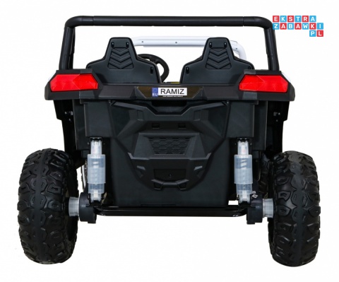 [A032] Buggy ATV Racing dwuosobowy na akumulator 4x200 24V/7Ah pilot MP3 LED - biały