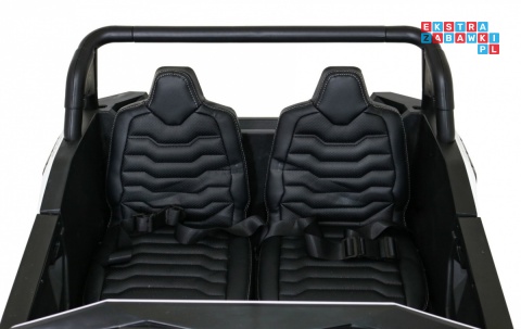 [A032] Buggy ATV Racing dwuosobowy na akumulator 4x200 24V/7Ah pilot MP3 LED - biały