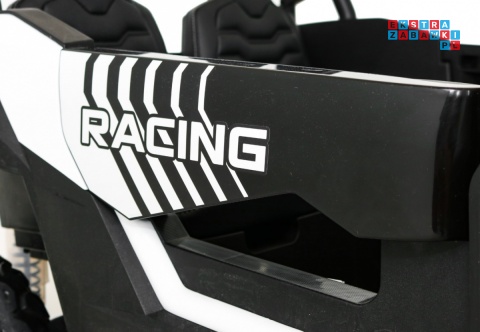 [A032] Buggy ATV Racing dwuosobowy na akumulator 4x200 24V/7Ah pilot MP3 LED - biały