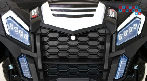 [A032] Buggy ATV Racing dwuosobowy na akumulator 4x200 24V/7Ah pilot MP3 LED - biały