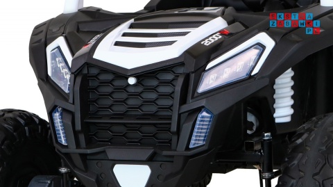 [A032] Buggy ATV Racing dwuosobowy na akumulator 4x200 24V/7Ah pilot MP3 LED - biały