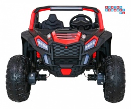 [A032] Buggy ATV Racing dwuosobowy na akumulator 4x200 24V/7Ah pilot MP3 LED - czerwony