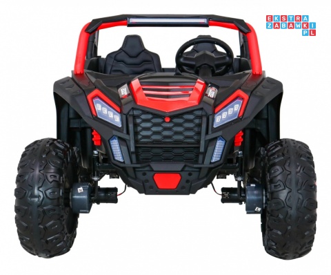 [A032] Buggy ATV Racing dwuosobowy na akumulator 4x200 24V/7Ah pilot MP3 LED - czerwony