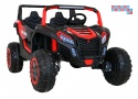 [A032] Buggy ATV Racing dwuosobowy na akumulator 4x200 24V/7Ah pilot MP3 LED - czerwony