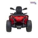 [CA005.2.4GHZ] Quad CAN-AM Outlander ATV 4x45W 12V/14Ah pilot, LED, koła EVA - czerwony