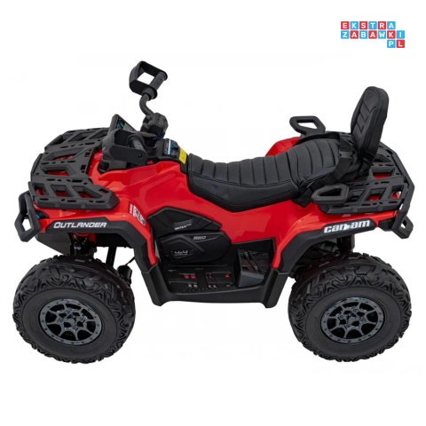[CA005.2.4GHZ] Quad CAN-AM Outlander ATV 4x45W 12V/14Ah pilot, LED, koła EVA - czerwony