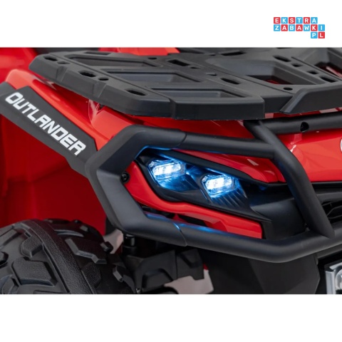 [CA005.2.4GHZ] Quad CAN-AM Outlander ATV 4x45W 12V/14Ah pilot, LED, koła EVA - czerwony
