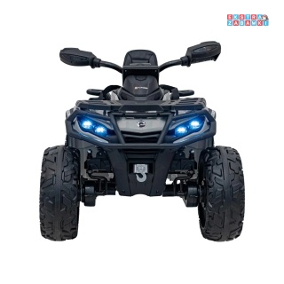 Quad CAN-AM Outlander na akumulator - szary, 4x45W 12V/14Ah, pilot, LED, koła EVA [CA005.2.4GHZ]